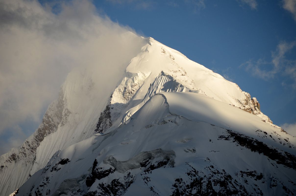 09 Clouds Still Swirl Around The Mountain Close Up Late Afternoon To The North Of K2 North Face From K2 North Face Intermediate Base Camp